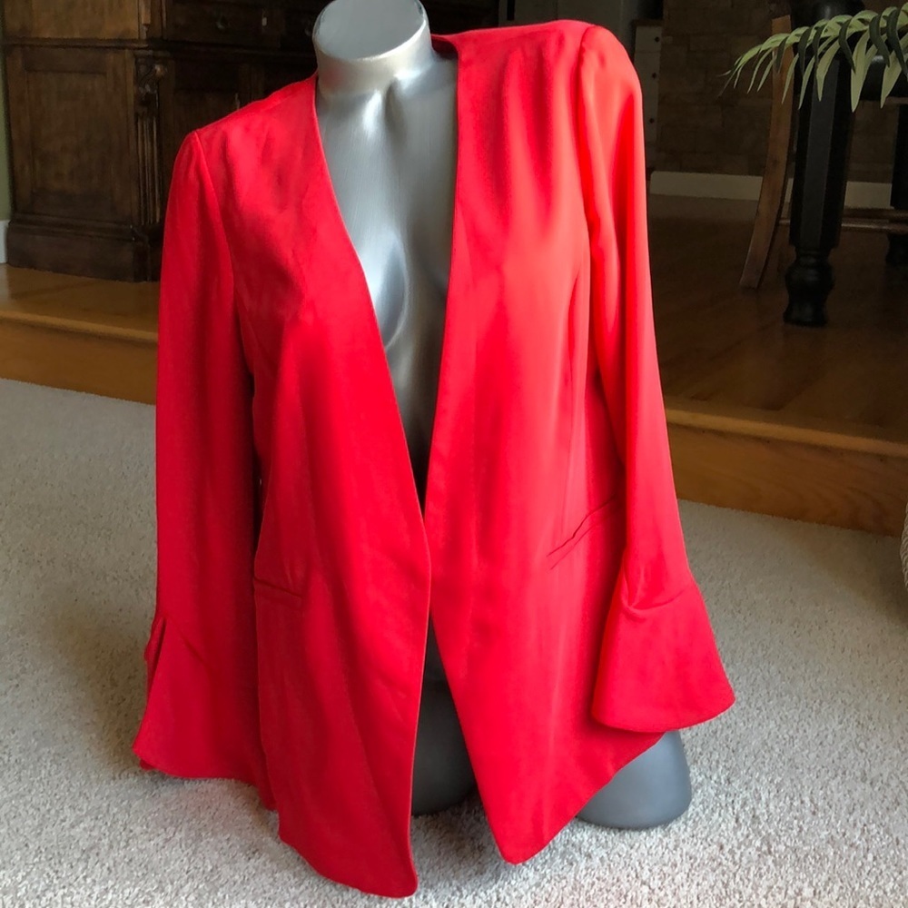 NWT ALFANI RED OPEN FRONT BLAZER